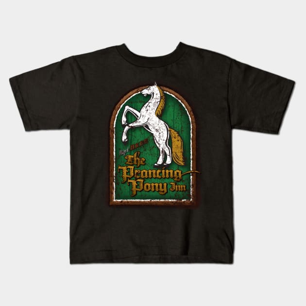 The Prancing Pony Kids T-Shirt by MindsparkCreative